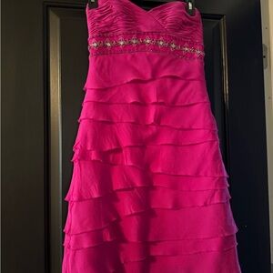 Elegant Pink Strapless Dress